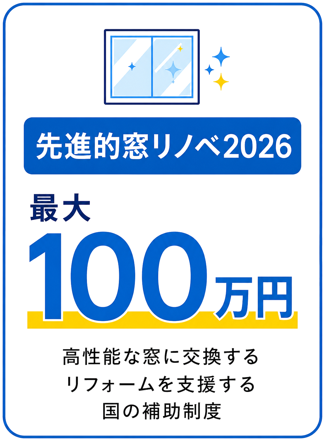 先進的窓リノベ2026 最大100万円