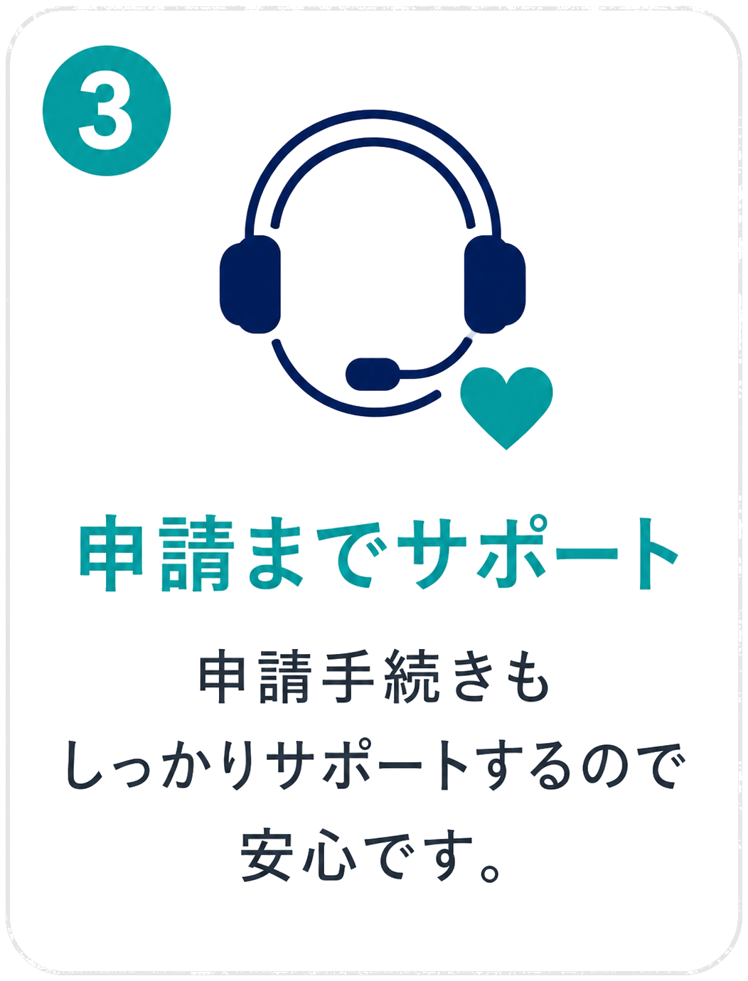3 申請までサポート